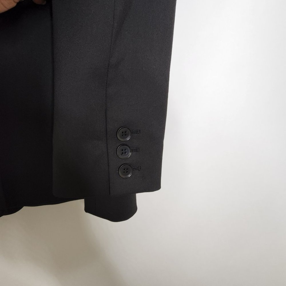 Hinge Blazer Jacket Small Black Two Button Long S… - image 7